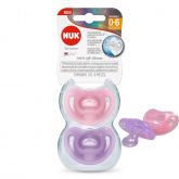 Kit 2 Chupeta Sensitive Soft 100% Silicone - Menina 0-6/ Nuk