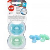 Kit 2 Chupeta Sensitive Soft 100% Silicone Menino 6+m - Nuk