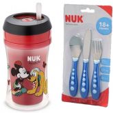 Kit Copo Nuk Fun Com Canudo 270ml 18+ E 3 Talheres - Nuk