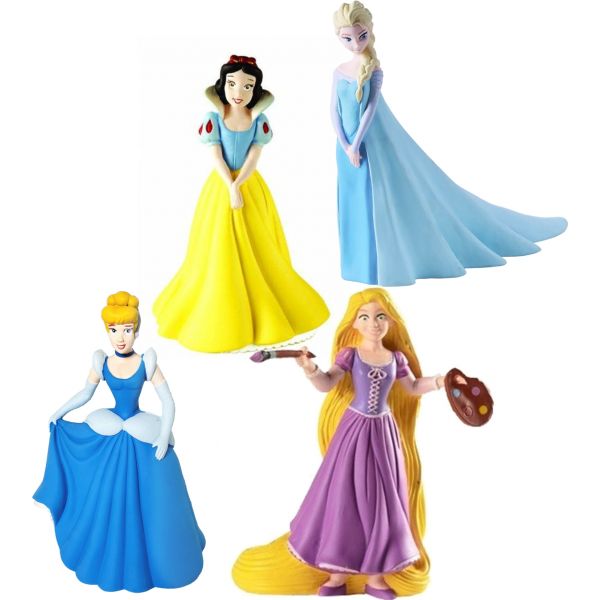 Kit 4 Brinquedo Mordedor Para Bebe Princesas Disney