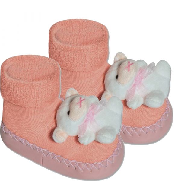 Pantufa Sapatinho Ursinho Para Bebê Antiderrapante - Selene