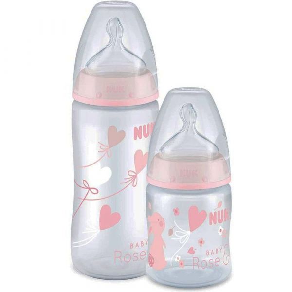 Kit 2 Mamadeira Nuk First Choice 150ml - 300ml - Rosa - Nuk