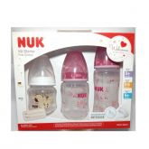 Kit Mamadeiras Starter First Choice Rosa 90ml - 150ml - 300 Ml / Nuk