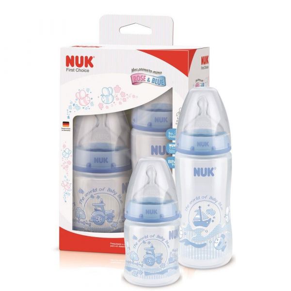 Kit 2 Mamadeira Nuk First Choice 300ml- 150ml - Azul - Nuk