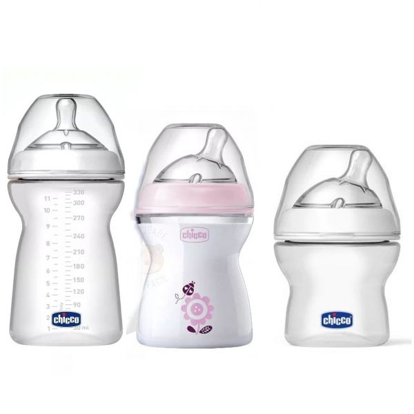 Kit 3 Mamadeira Step Up Rosa - 150ml - 250ml- 330ml - Chicco