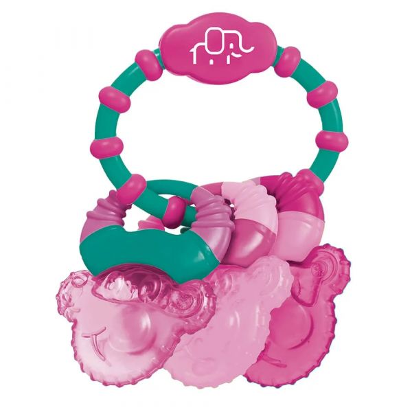 Mordedor Resfriavel Com Gel Cool Rings Rosa - Multikids