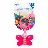 Chocalho Infantil Para Carrinho E Berço Borboleta Rosa