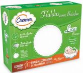 Fralda Cremer Luxo Branca Com Bainha - Caixa Com 5 Unid.