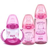 Kit Mamadeira My First 300ml - 150ml E Copo 150ml Rosa - Nuk